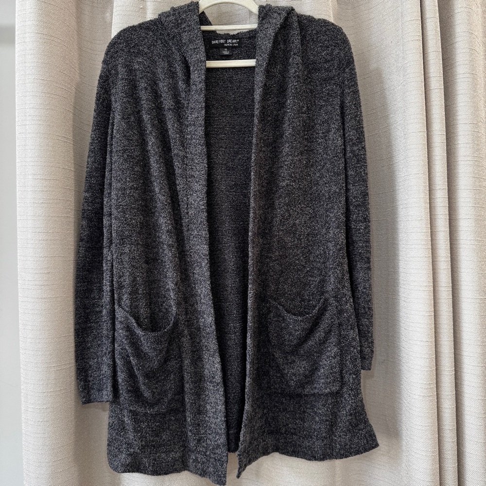 Barefoot Dreams Cozy Chic Lite Cardigan With Hood Women’s Size XS